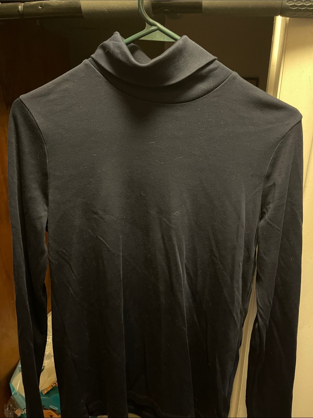 Lands' End Women's Navy Blue  Turtleneck Tunic Top